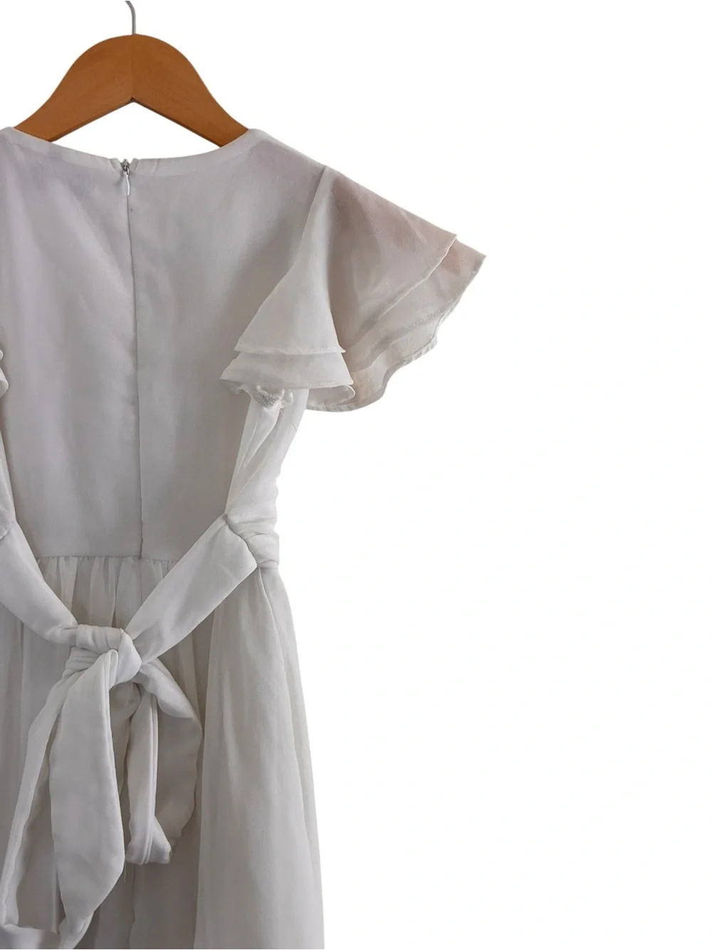 Grace Karin | Flutter sleeve lined back tie flowy formal dress
